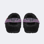 Colorblock Eye Faux Decal Print - Fur Lined Slippers/Sandals