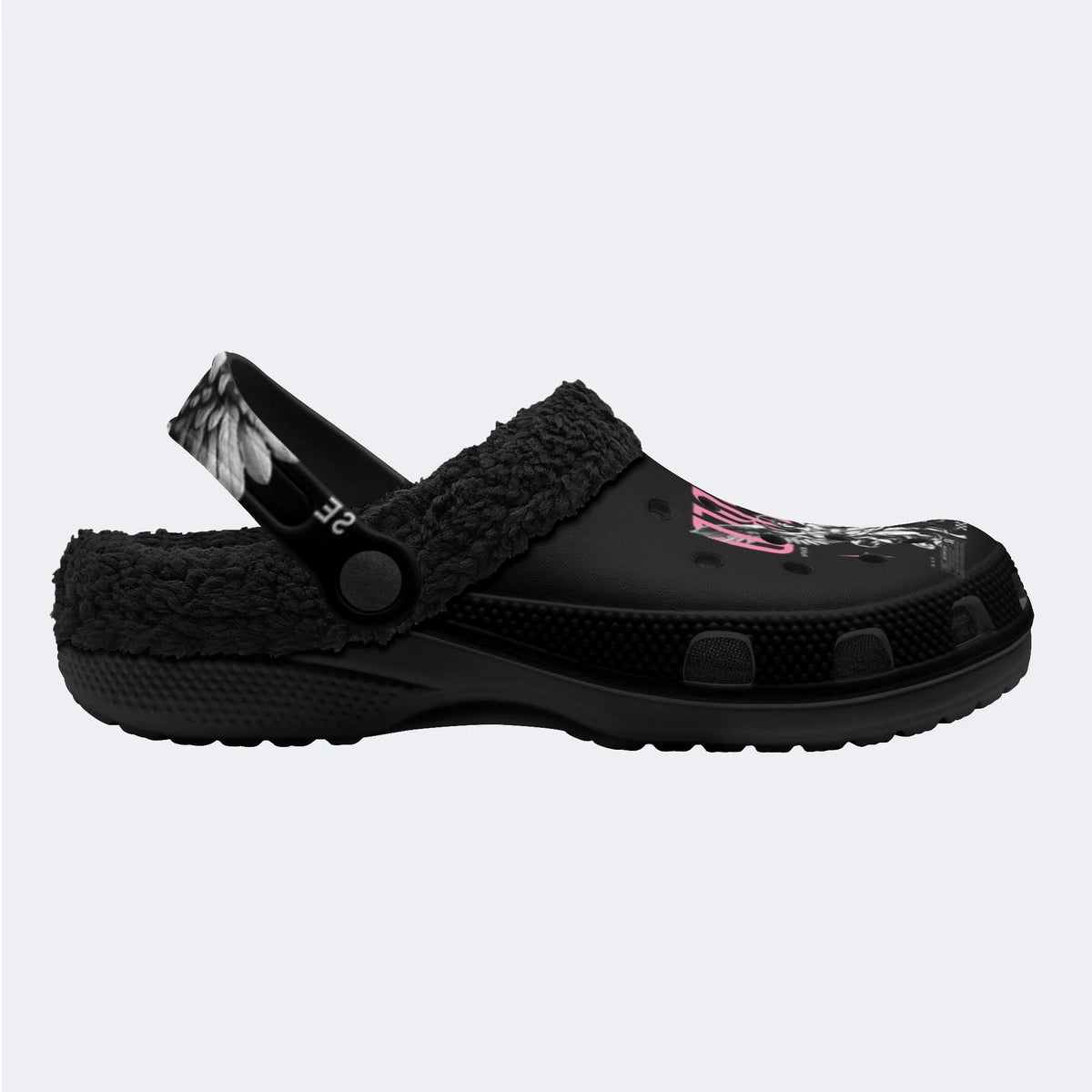 Dark Winged Angel Art - Fur Lined Slippers/Sandals