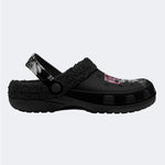 Dark Winged Angel Art - Fur Lined Slippers/Sandals