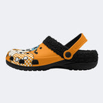 Cool Ghost Pumpkin Bat - Fur Lined Slippers/Sandals
