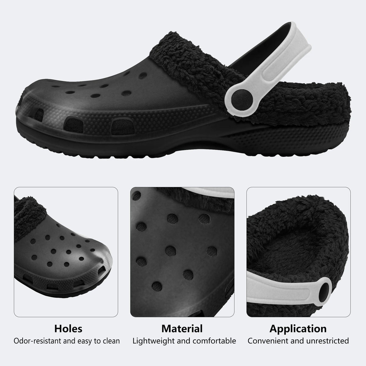 Greyscale Fluid - Fur Lined Slippers/Sandals