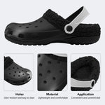 Greyscale Fluid - Fur Lined Slippers/Sandals