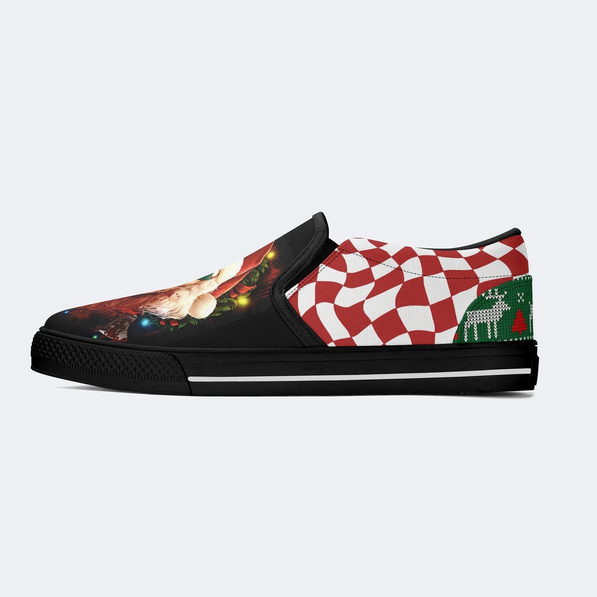 Horror Santa Claus Ghostface Print - Slip On Shoes