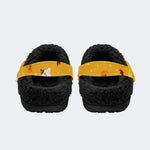 Ghost Bat Pumpkin Print - Fur Lined Slippers/Sandals