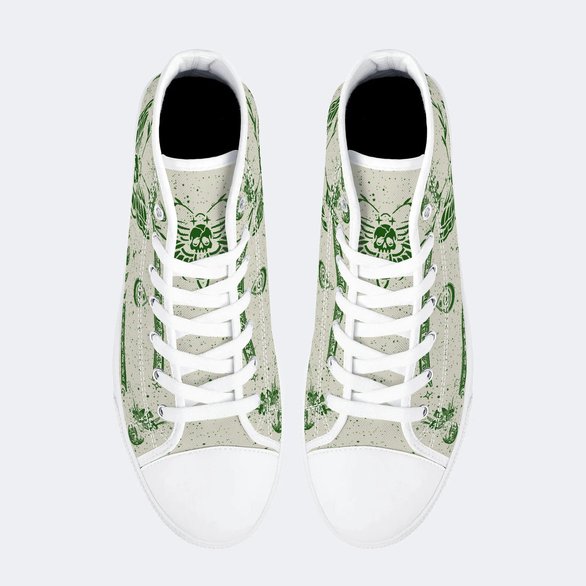 Classic Death Moth Vintage Print - High Top Canvas