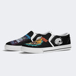 Unisex Horror Skull Print - Slip On Shoes