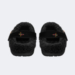 Traditional Skull & Frog Print - Fur Lined Slippers/Sandals