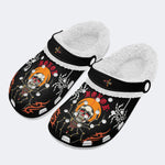 Skull Spider Print - Fur Lined Slippers/Sandals