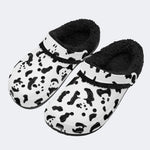 Cow Spot Print - Fur Lined Slippers/Sandals