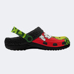 Xmas Grinch - Fur Lined Slippers/Sandals