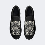 Unisex Horror Skull Print - Slip On Shoes