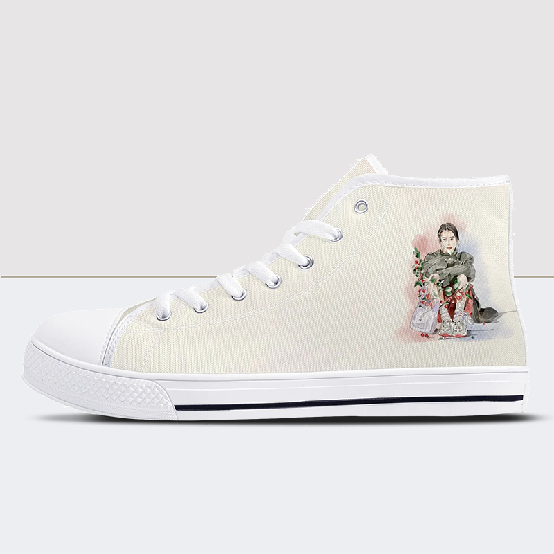 Stay Healthy High Top Canvas Shoes