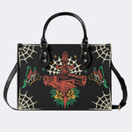 Trust No One Snake Print - Leather Handbag