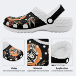 Art Snake Print - Fur Lined Slippers/Sandals