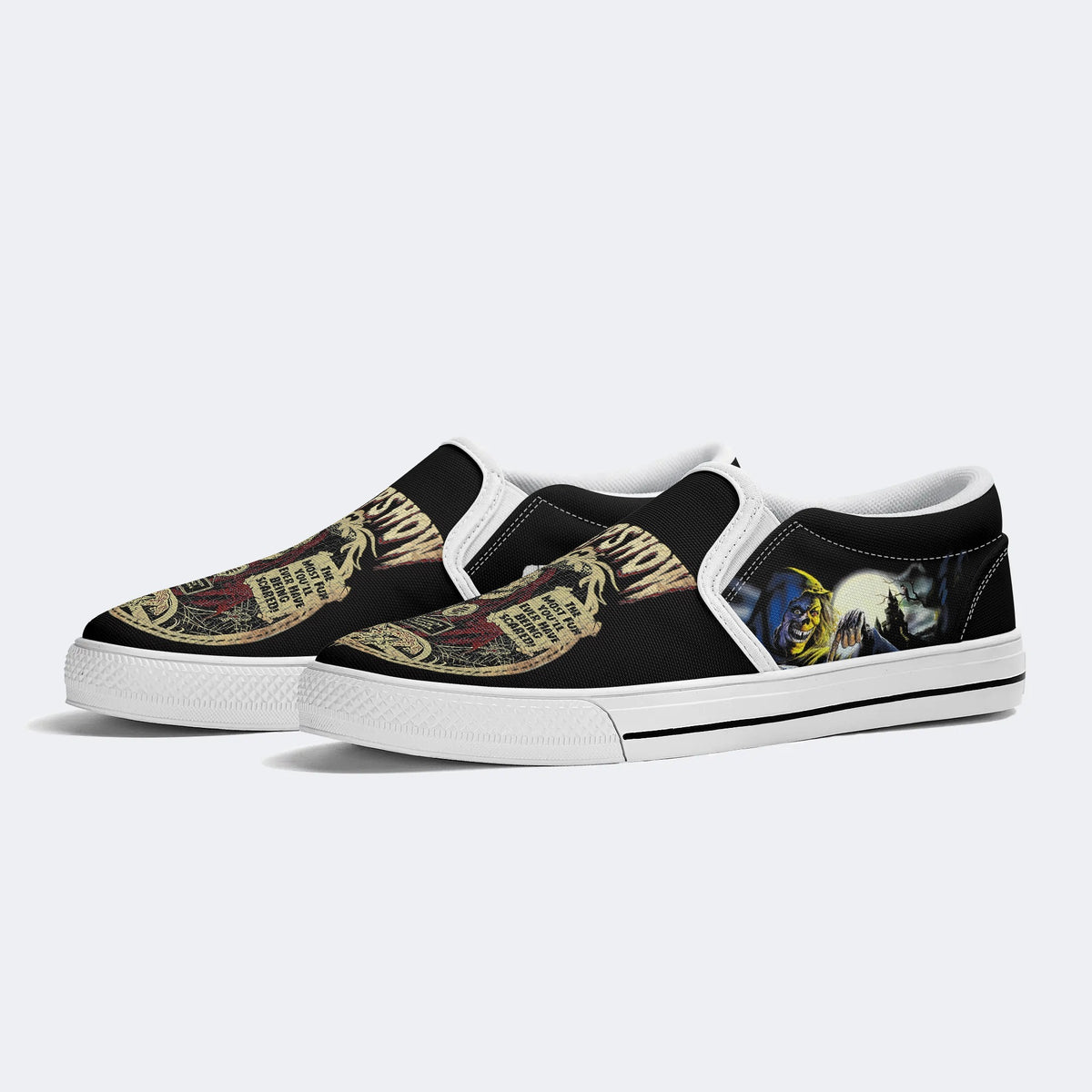 Horror Movie Vintage Graphic Printed- Slip On Shoes