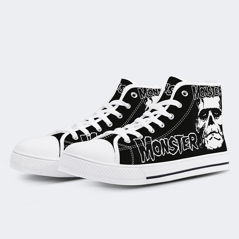 Unisex Monster Skull - High Top Canvas