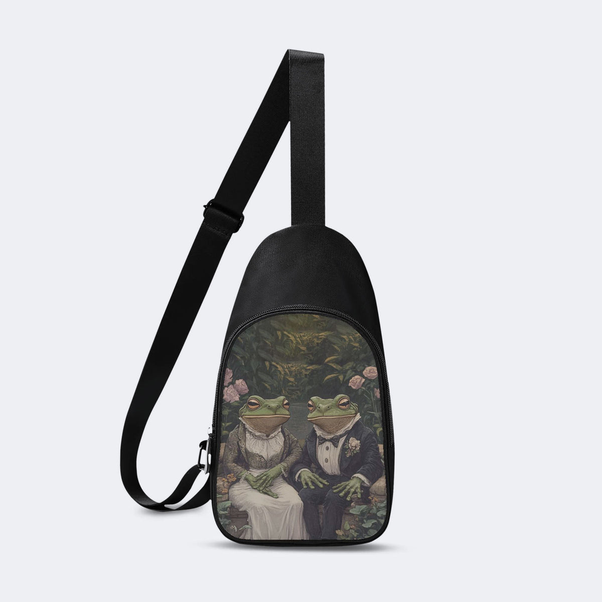 Vintage Couple Frog Print- Chest Bag