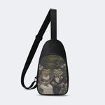 Vintage Couple Frog Print- Chest Bag