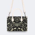 Dark Cottagecore Forest Animal Bones Print - Leather Handbag