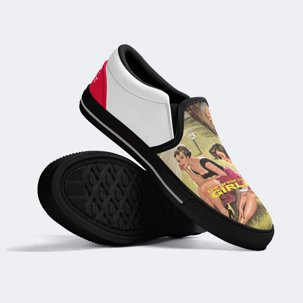 Girl Hunt Print - Slip On Shoes