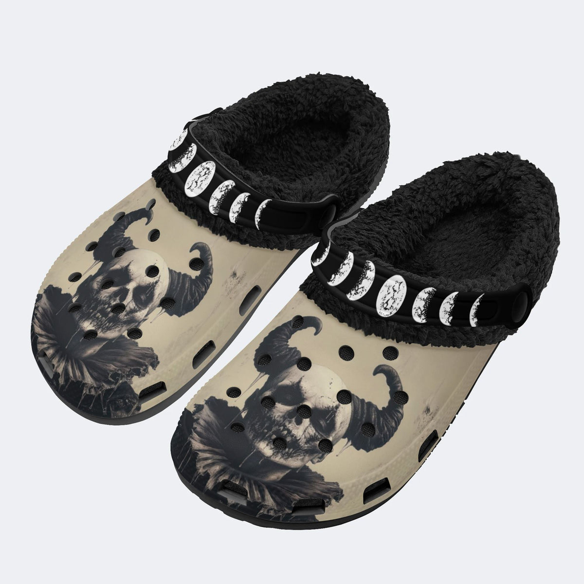 Cold-blooded Killer Print - Fur Lined Slippers/Sandals