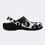Gothic Skull Print - Fur Lined Slippers/Sandals