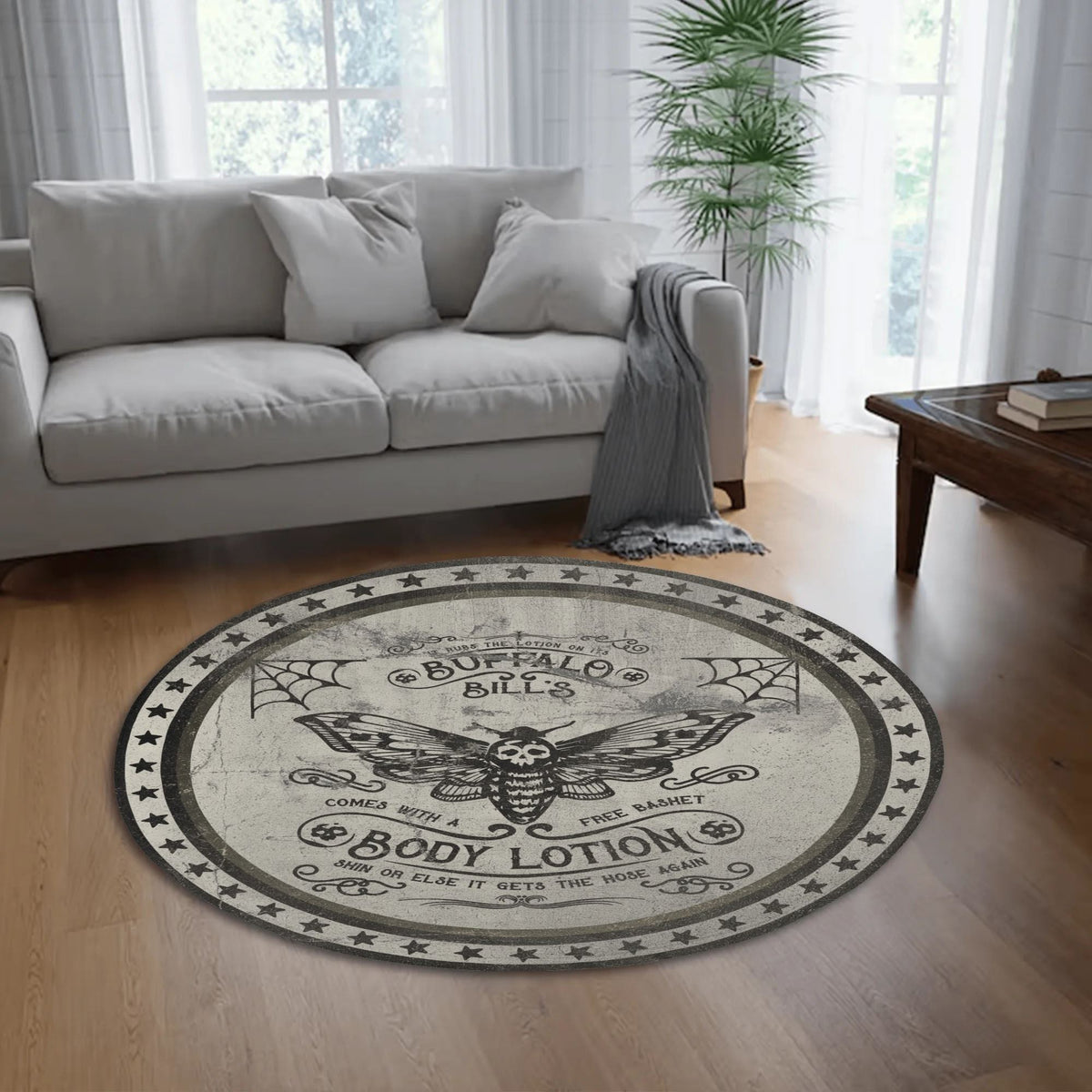 Vintage Death Moth Print - Floor Mat