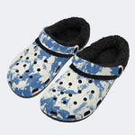 Unisex Ink Print - Fur Lined Slippers/Sandals