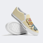 Retro Funny Art Print Childhood Ruined - Slip On Shoes