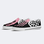 Pink Gradient Skeleton Toes Skull - Slip On Shoes