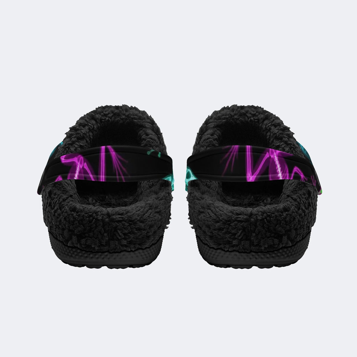 Xray Frog Bones - Fur Lined Slippers/Sandals