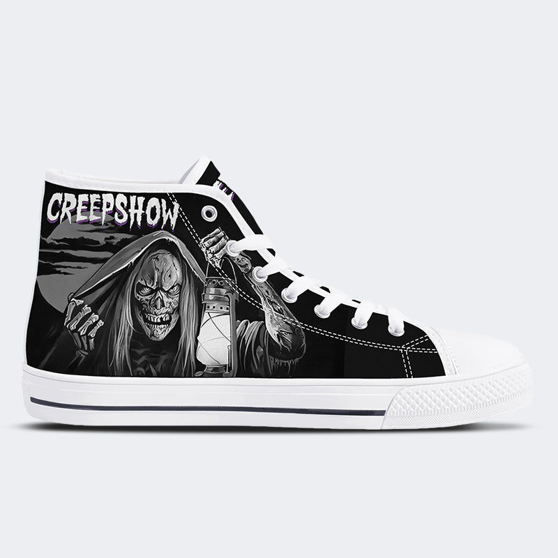 Horror Movie Vintage Graphic Print - High Top Canvas