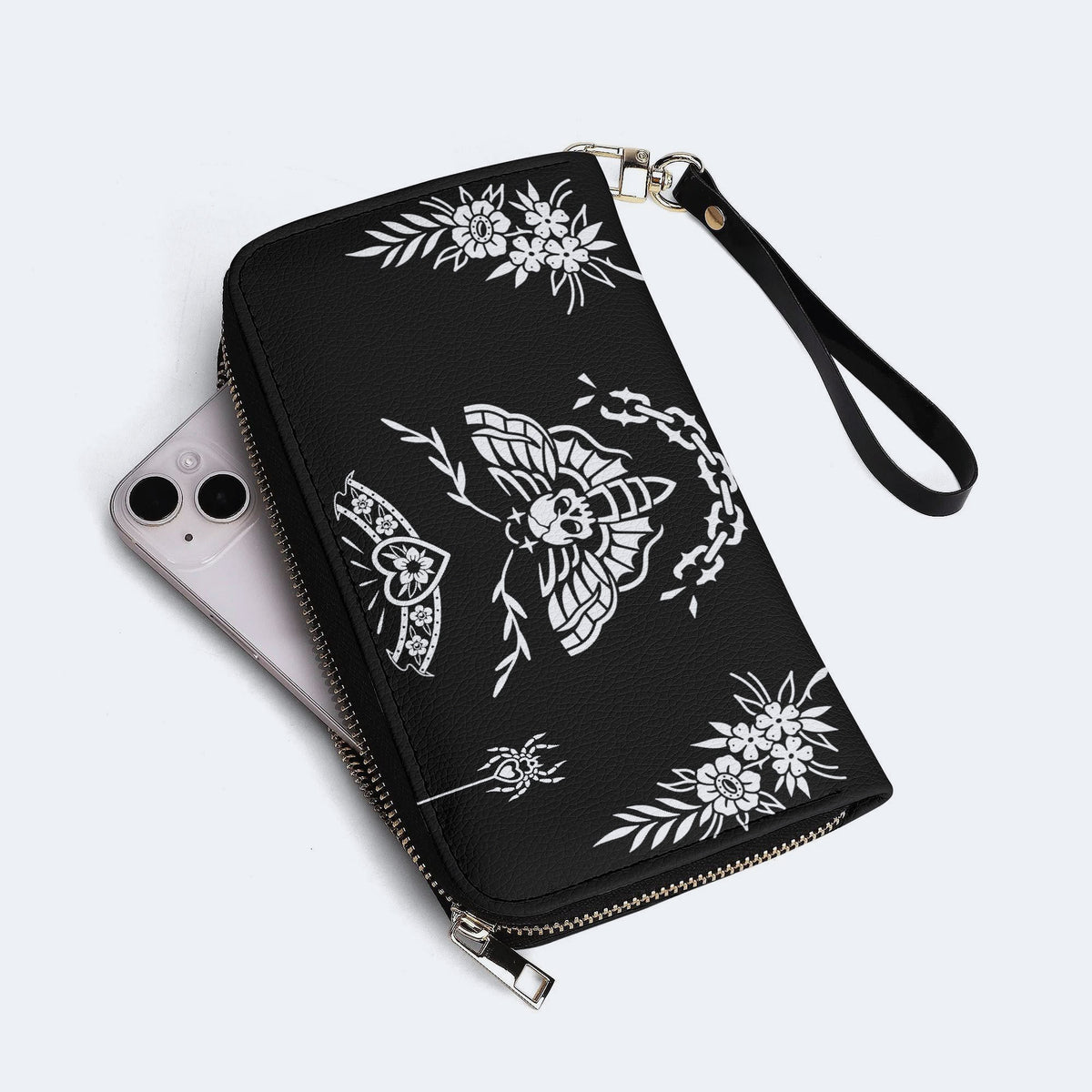 Death Moth Vintage Print - Leather Wallet