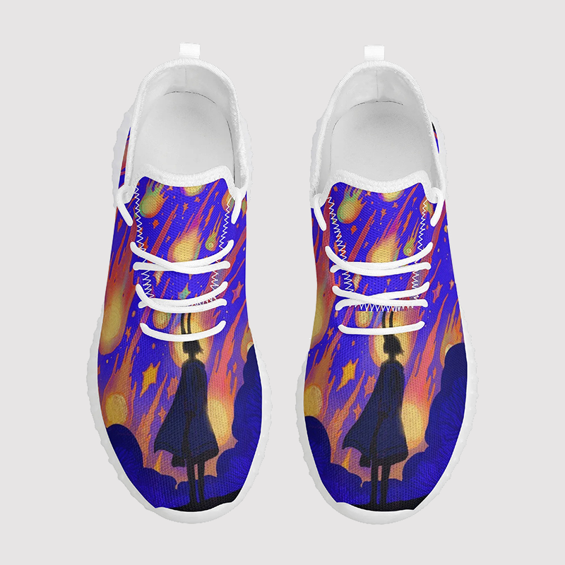 Ncturnal Print Mesh Knit Sneakers