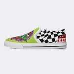 Scary Goblin Christmas Hat Print - Slip On Shoes