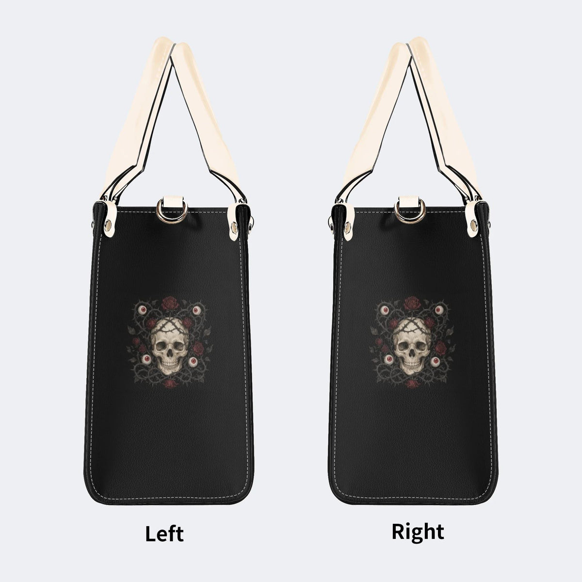 Skull Eyeball Rose Print Handbag Factory Direct Sales
