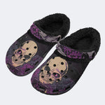Purple Smoke Skull - Fur Lined Slippers/Sandals