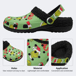 Grinch Santa Hat - Fur Lined Slippers/Sandals