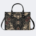 Bat Spider Skull Rose Print Handbag Factory Direct Sales