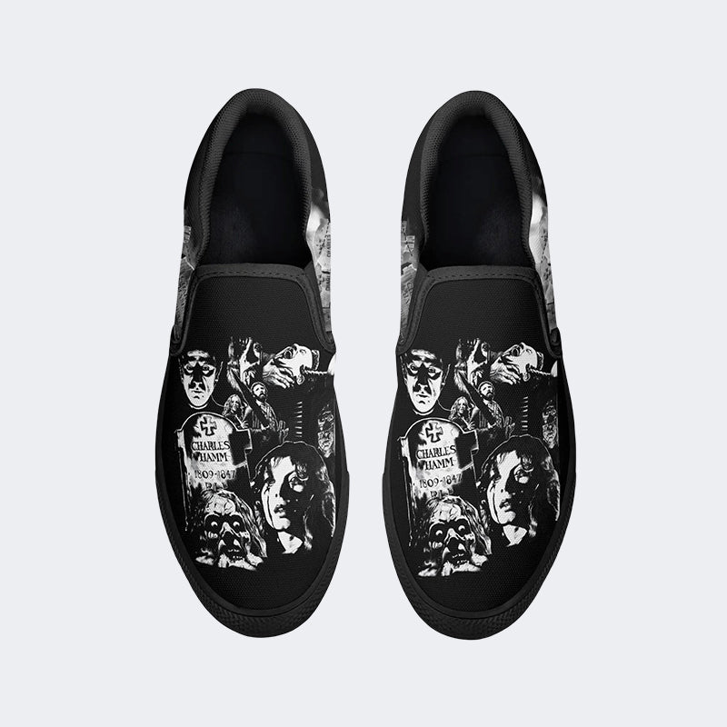 Unisex Horror Print - Slip On Shoes