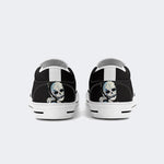 Unisex Skull Print - Slip On Shoes