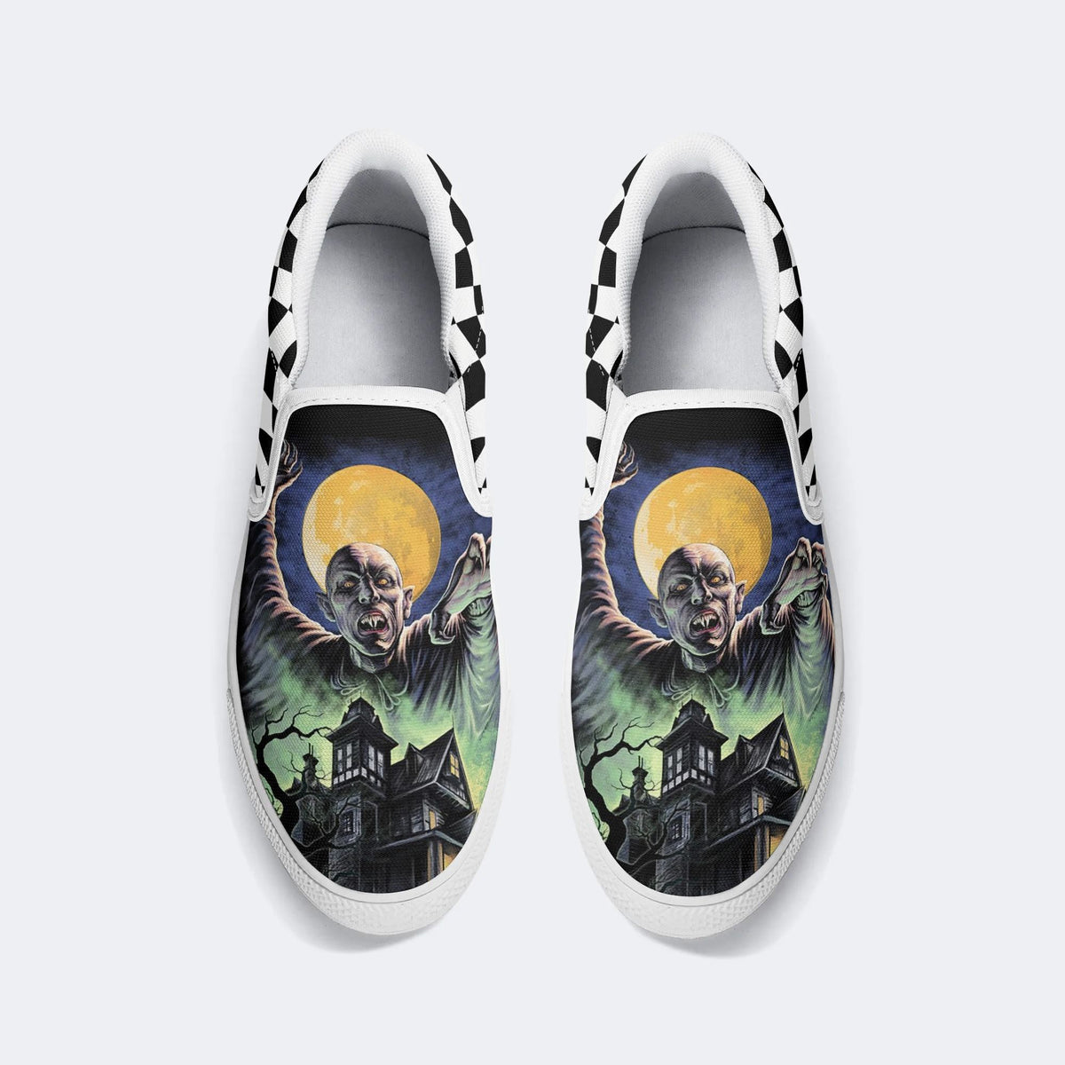 Halloween Horror Movies Print - Slip On Shoes