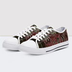 Skinned Face Low Top Canvas Shoes