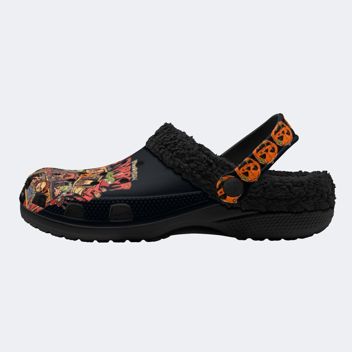 Halloween Horror Print - Fur Lined Slippers