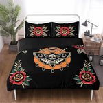 Death Moth Vintage Print - Three Piece Bedding Set