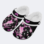 Pink Love Art Print - Fur Lined Slippers/Sandals