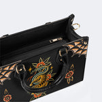Vintage Snake And Tiger Print - Leather Handbag