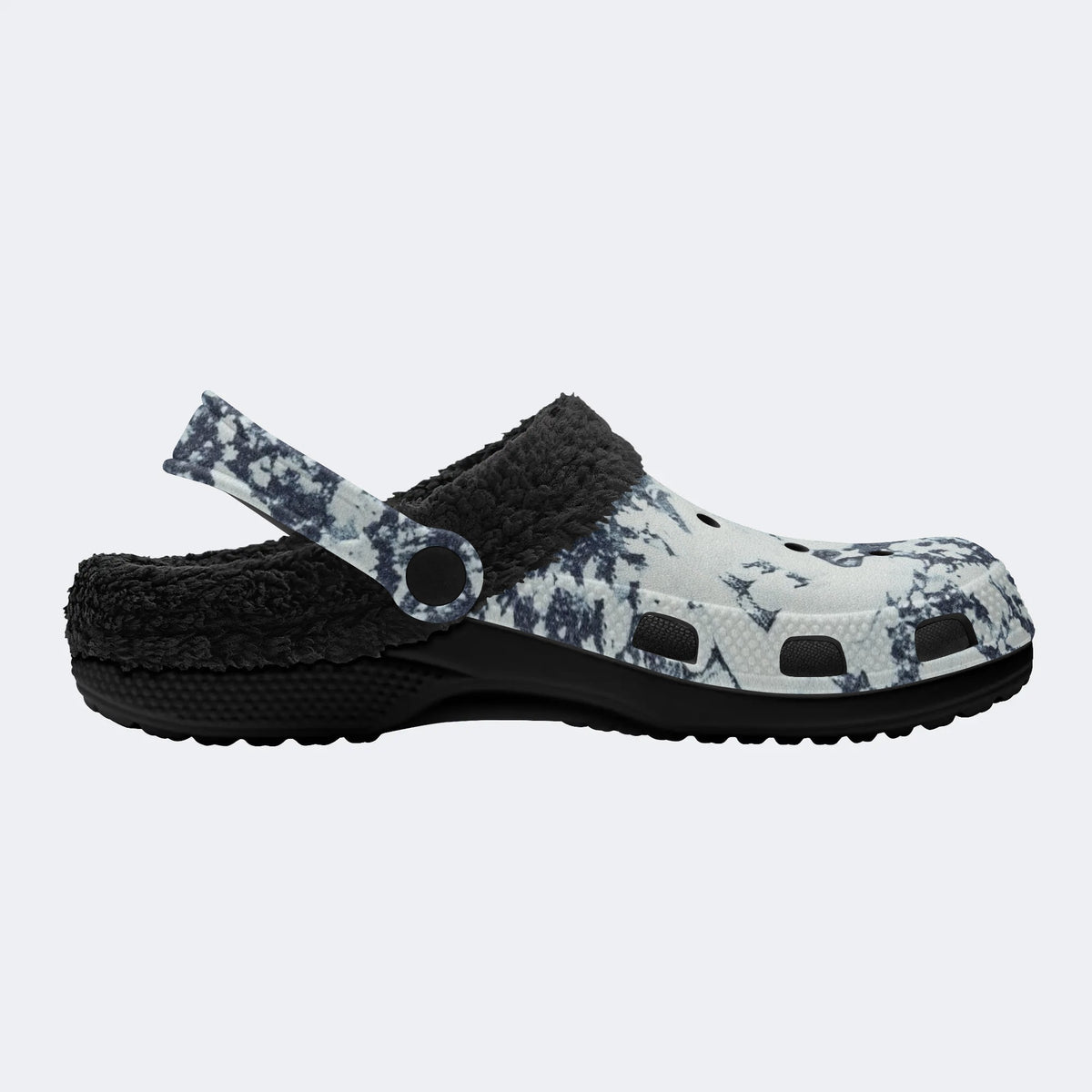 Unisex Ink Print - Fur Lined Slippers/Sandals