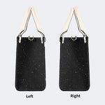 Starry Night Mushroom Moth Print - Leather Handbag