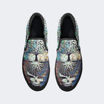 Unisex Skull Tree Graphic Print - Slip On Shoes